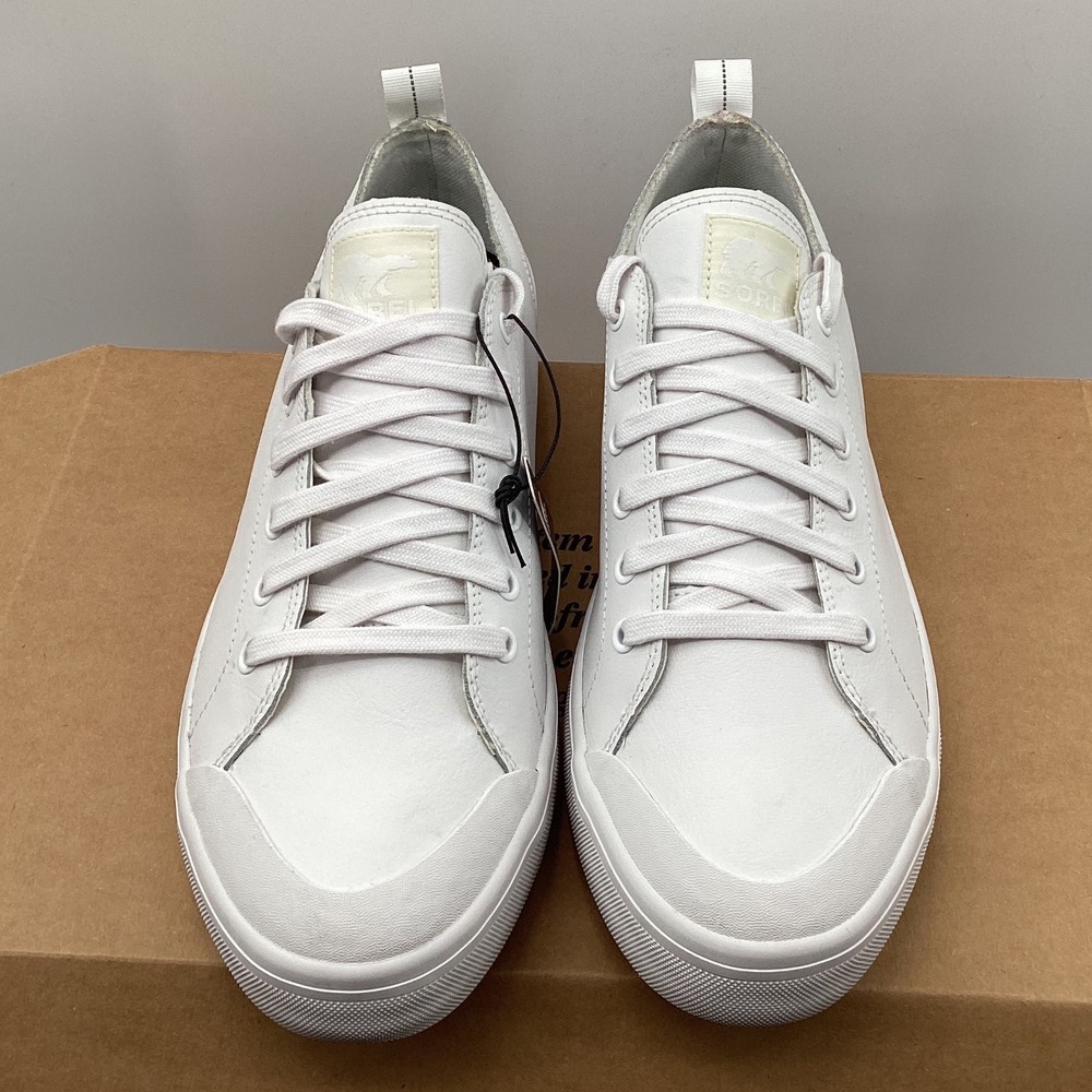 Sorel Caribou Low Waterproof Sneaker White Chalk Leather Mens 11 1930721-191